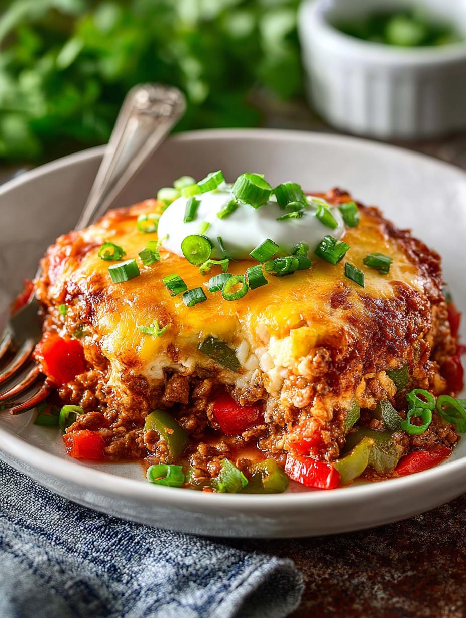 Stuffed Pepper Casserole with Ground Meat and Rice Delight - Stuffed Pepper Casserole with - additional detail