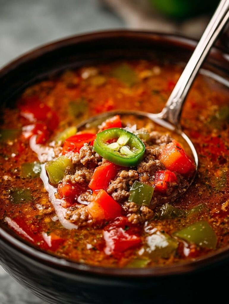 Stuffed Pepper Soup with