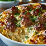 Swedish Meatball Noodle Bake
