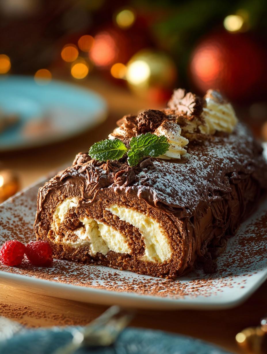 Delicious Tiramisu Yule Log: A Festive Delight - Tiramisu Yule Log - main visual representation