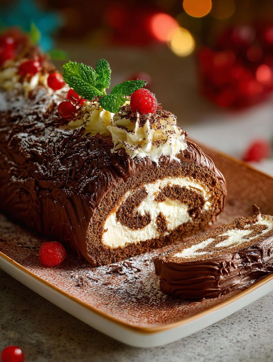 Delicious Tiramisu Yule Log: A Festive Delight - Tiramisu Yule Log - additional detail