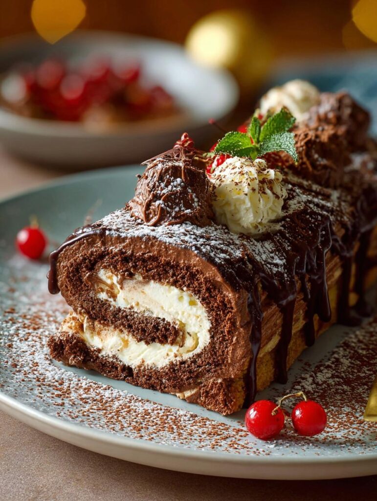 Tiramisu Yule Log