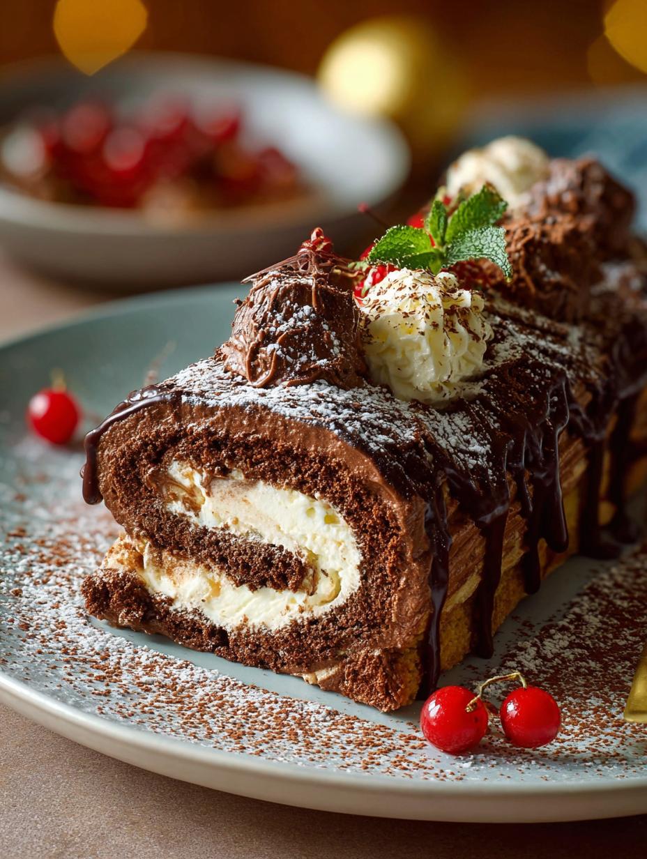 Tiramisu Yule Log