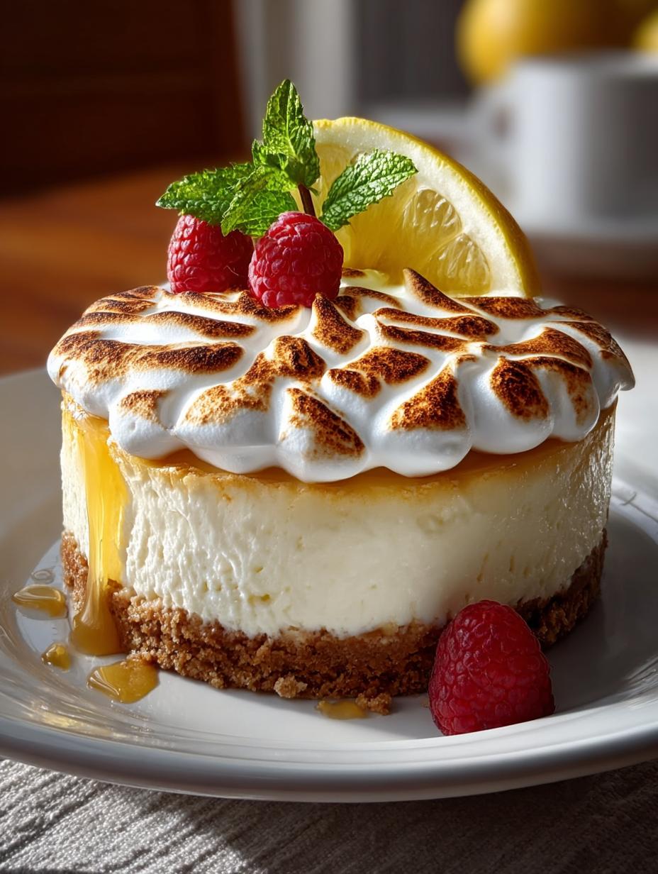 Triple Lemon Meringue Cheesecake: 3 Layers of Zest - Triple Lemon Meringue Cheesecake - additional detail