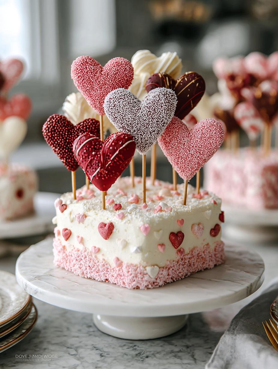 Valentines Heart Cake Toppers: 12 Creative Ideas - Valentines Heart Cake Toppers - additional detail
