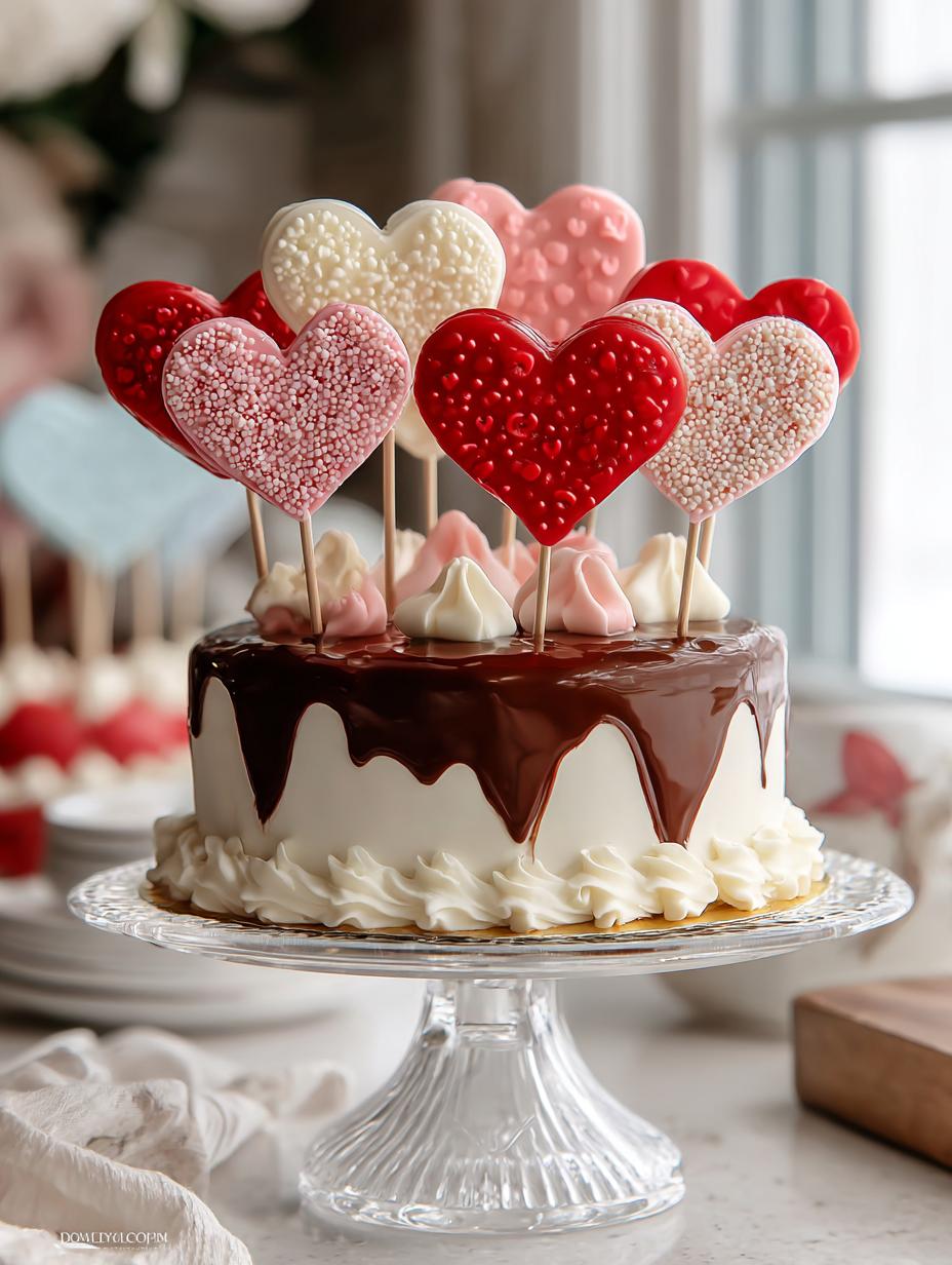 Valentines Heart Cake Toppers