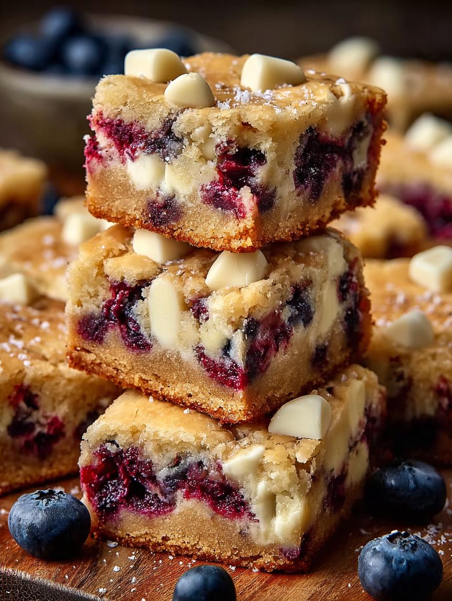 Delicious White Chocolate Blueberry Blondies Recipe - White Chocolate Blueberry Blondies - additional detail