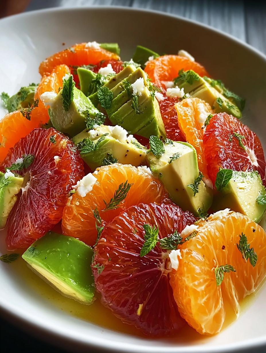Winter Citrus Salad with Avocado for Refreshing Flavor - Winter Citrus Salad with - additional detail