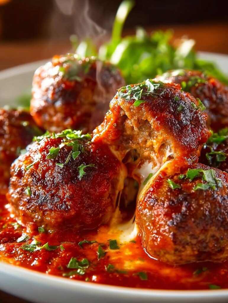 Baked Meatballs Marinara Sauce