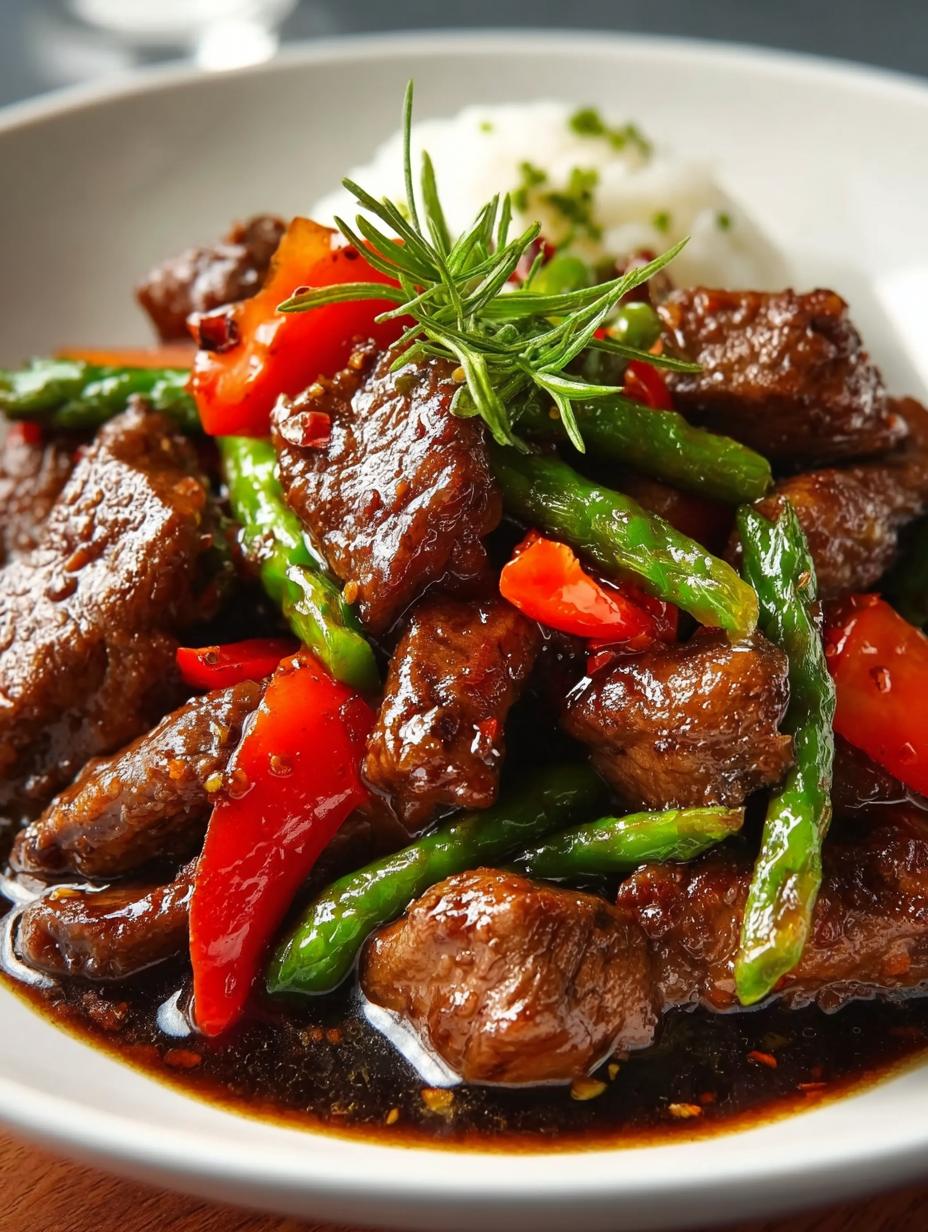 Savory Black Pepper Beef Ready in 30 Minutes - Black Pepper Beef - main visual representation
