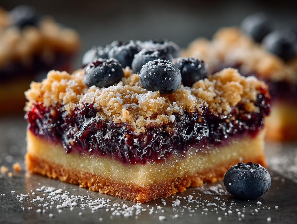 Blueberry Oat Crumble Bars