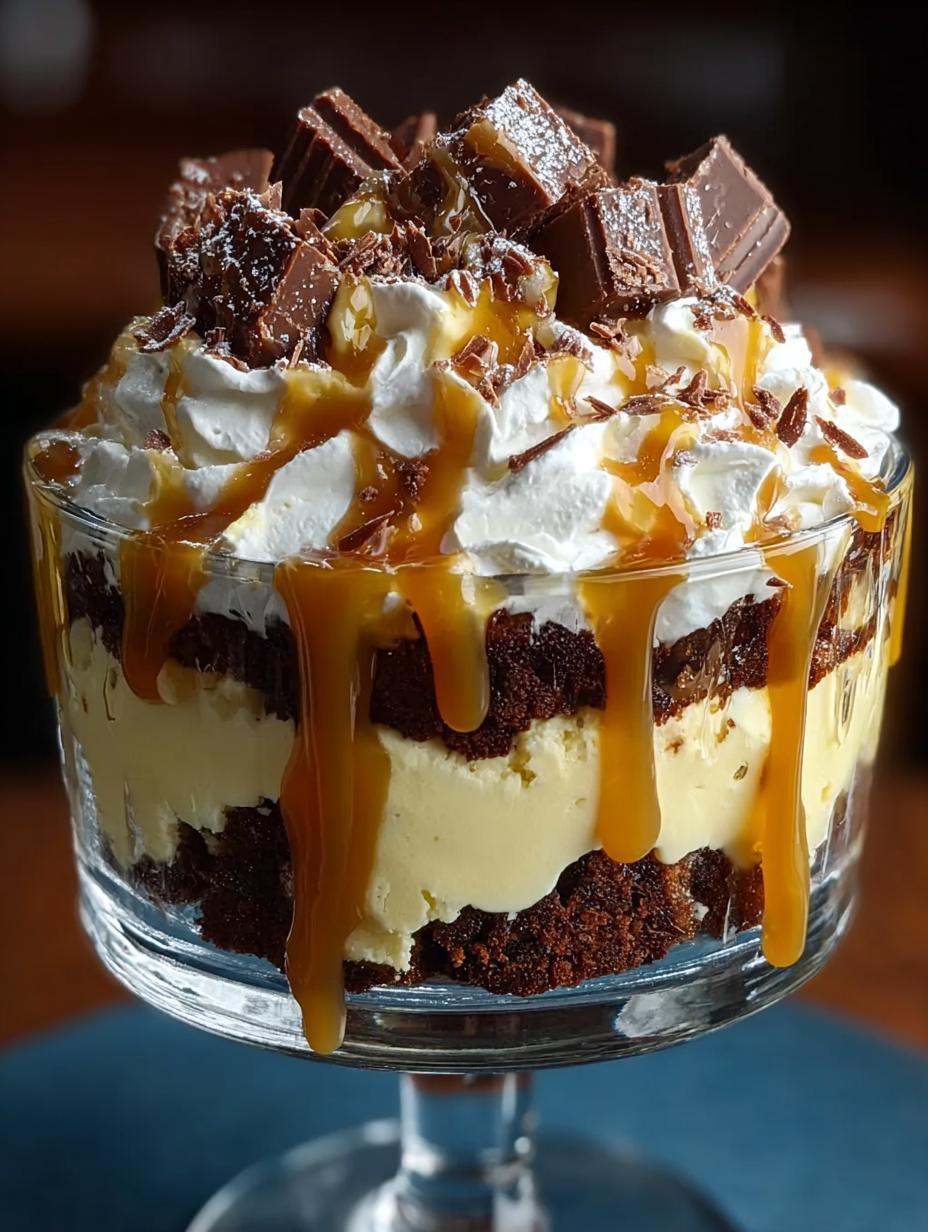 Caramel Cheesecake Brownie Trifle