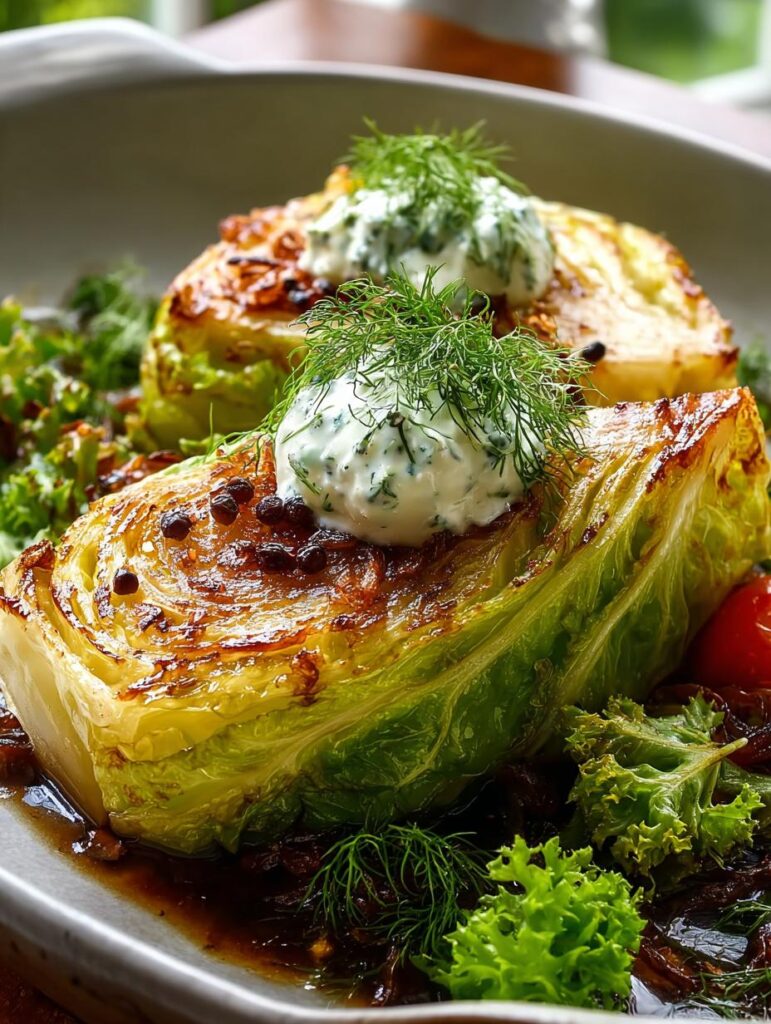 Caramelized Cabbage Wedges