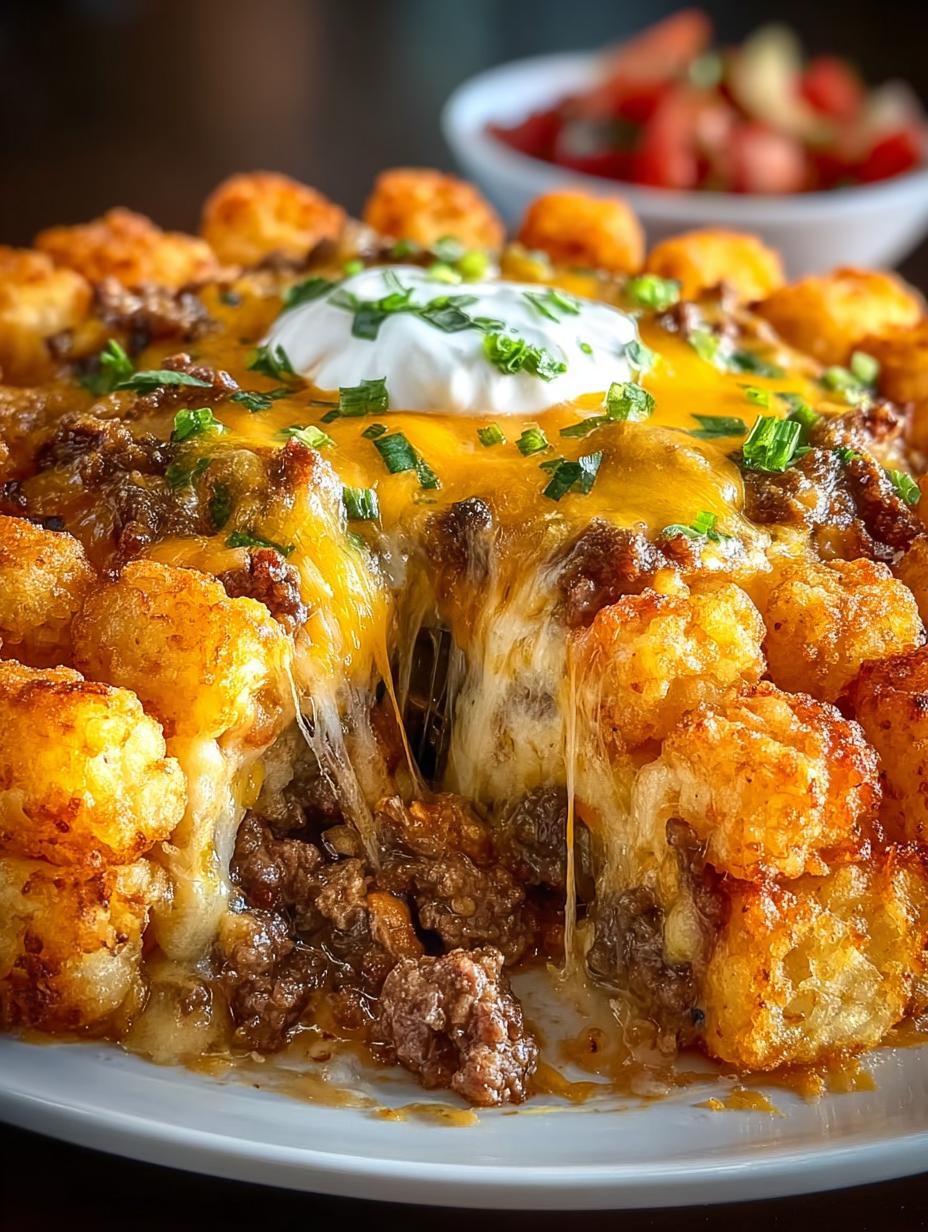 Delicious Cheeseburger Tater Tot Casserole Recipe - Cheeseburger Tater Tot Casserole - main visual representation