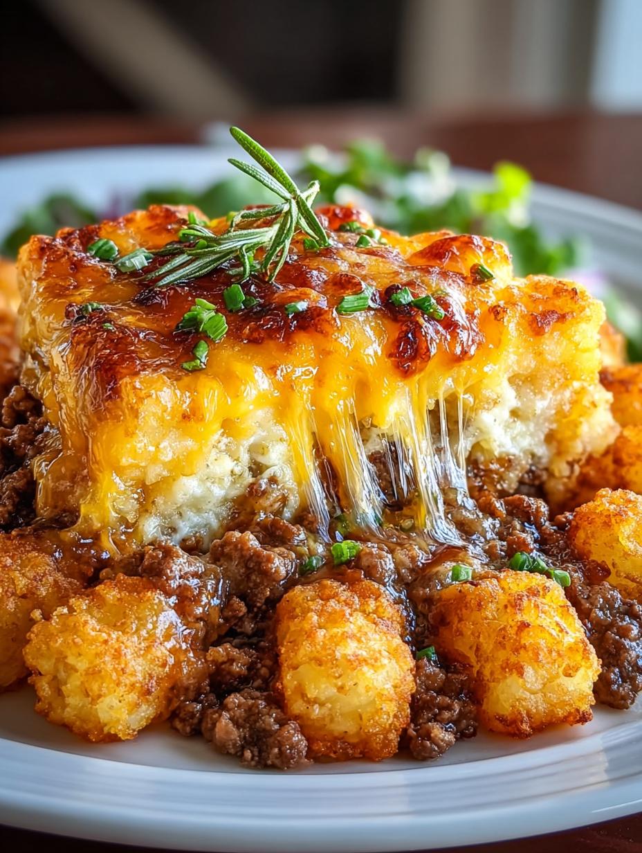 Delicious Cheeseburger Tater Tot Casserole Recipe - Cheeseburger Tater Tot Casserole - additional detail