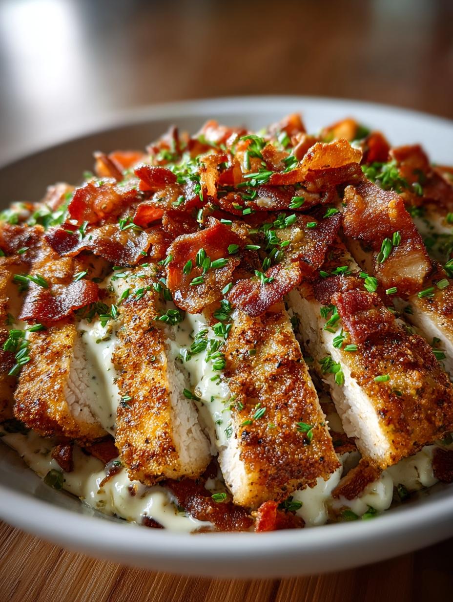 Irresistible Chicken Bacon Ranch Keto served in a bowl with fresh ingredients