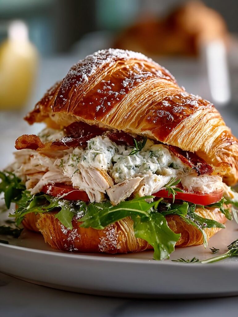 Chicken Caesar Croissant Sandwich