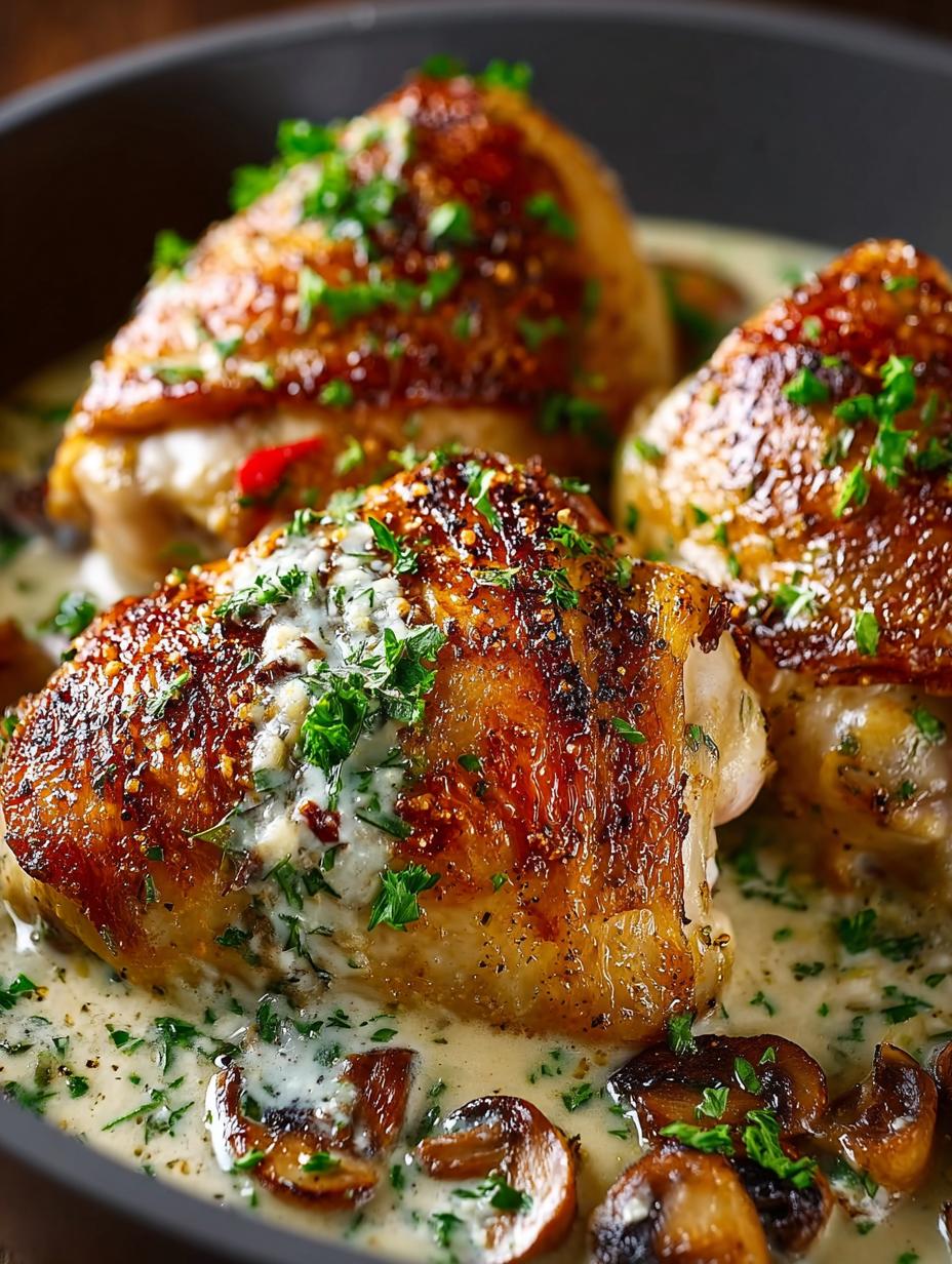 Chicken Legs with Creamy Mushroom Sauce: 50-Minute Delight - Chicken Legs with Creamy - additional detail