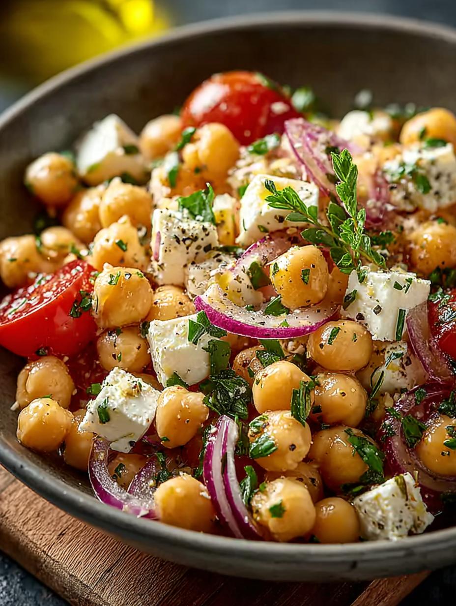 Chickpea Feta Salad