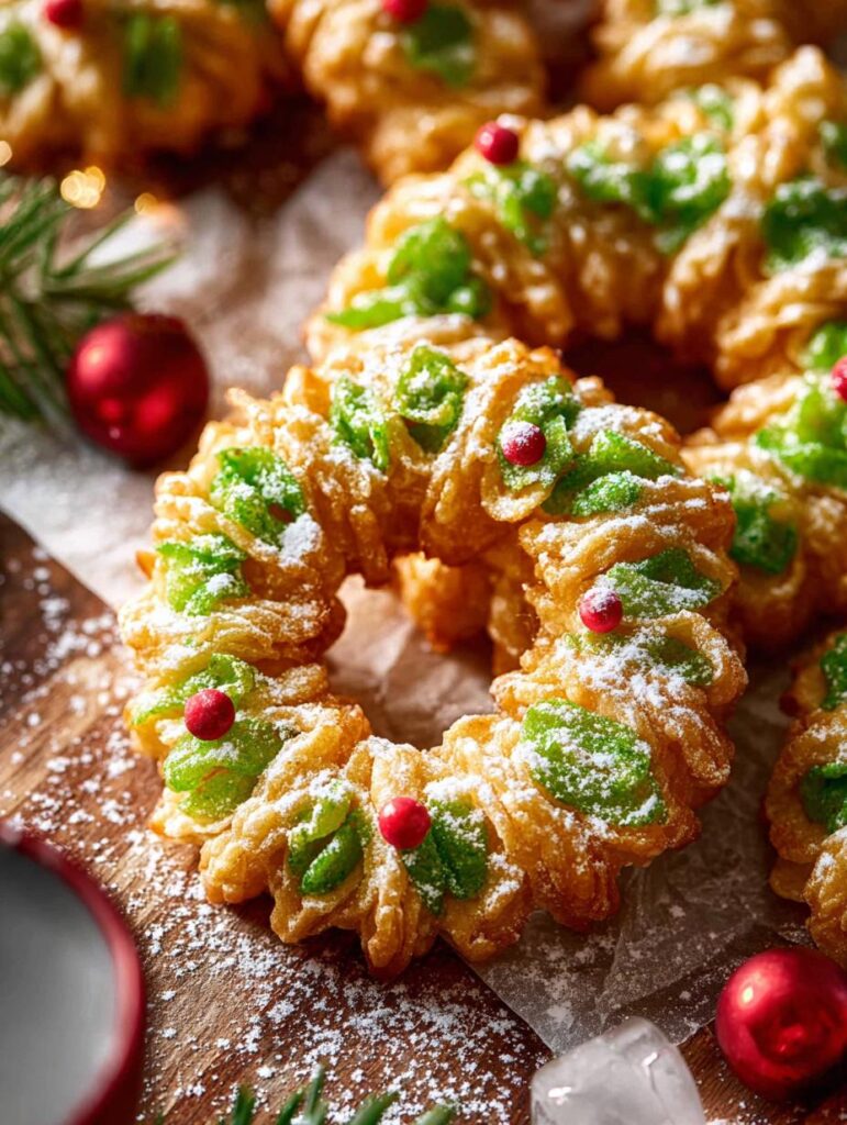 Cornflake Christmas Wreath Cookies