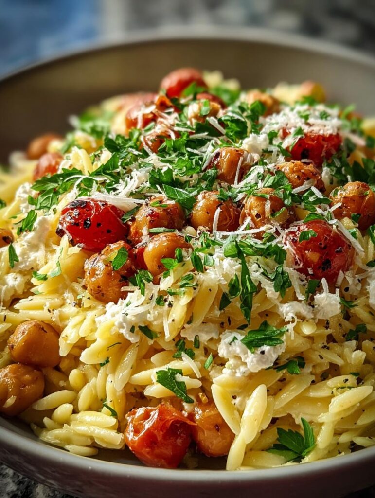 Creamy Lemon Ricotta Orzo