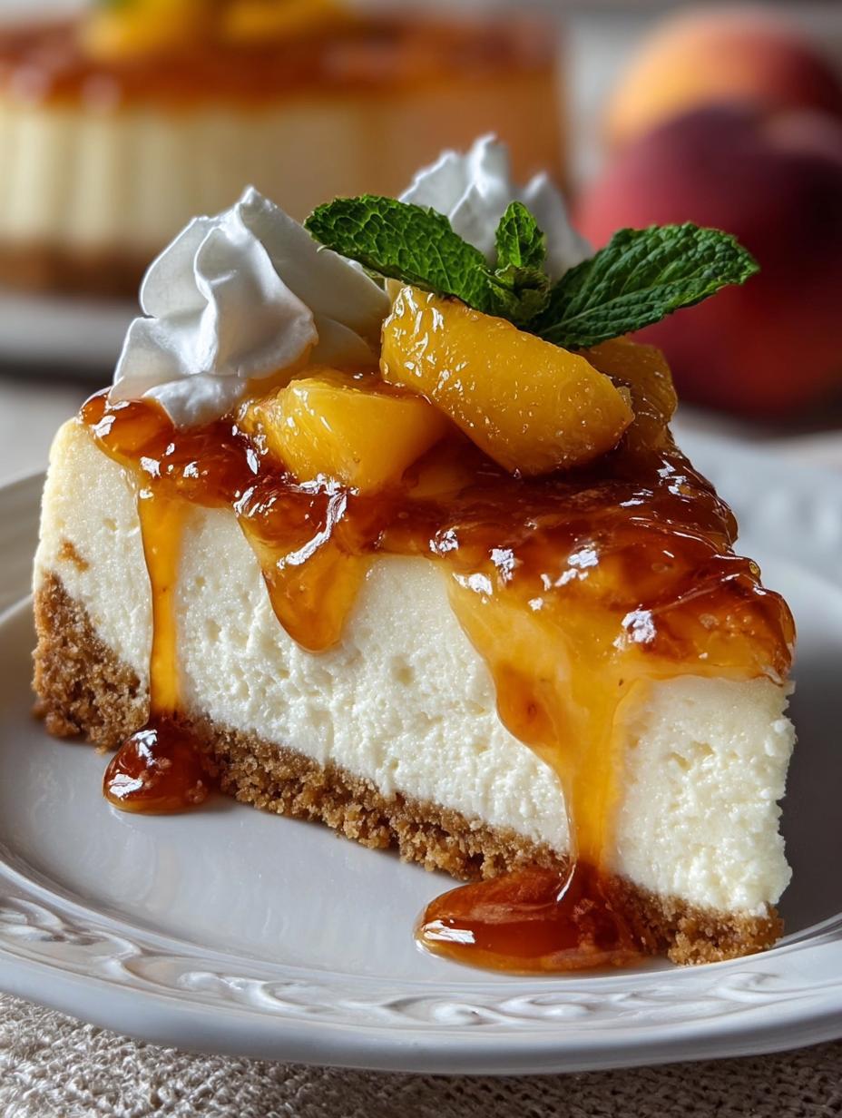 Creamy Peach Delight Cheesecake