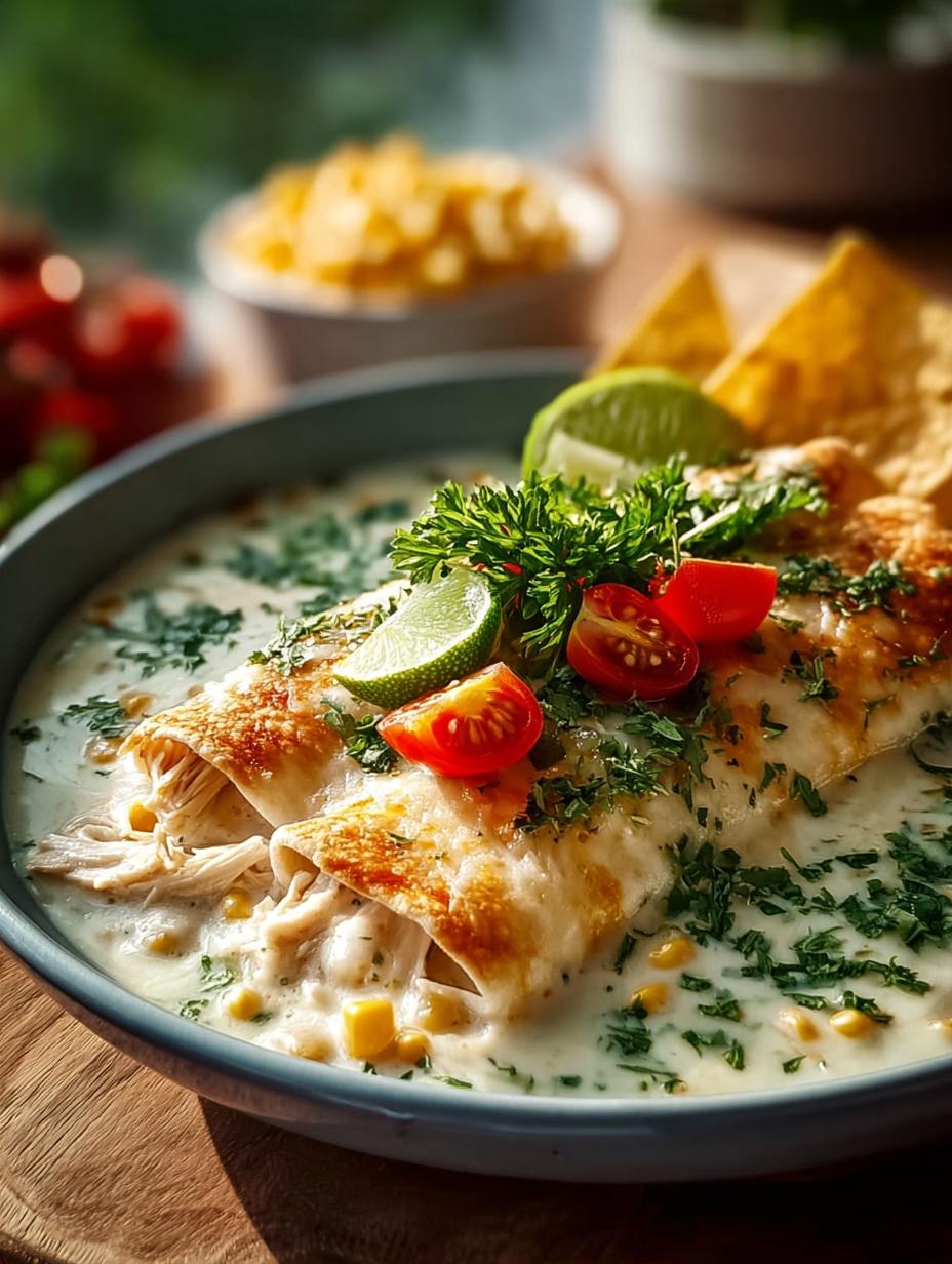 Creamy White Chicken Enchilada Magic for Comfort Food - Creamy White Chicken Enchilada - main visual representation