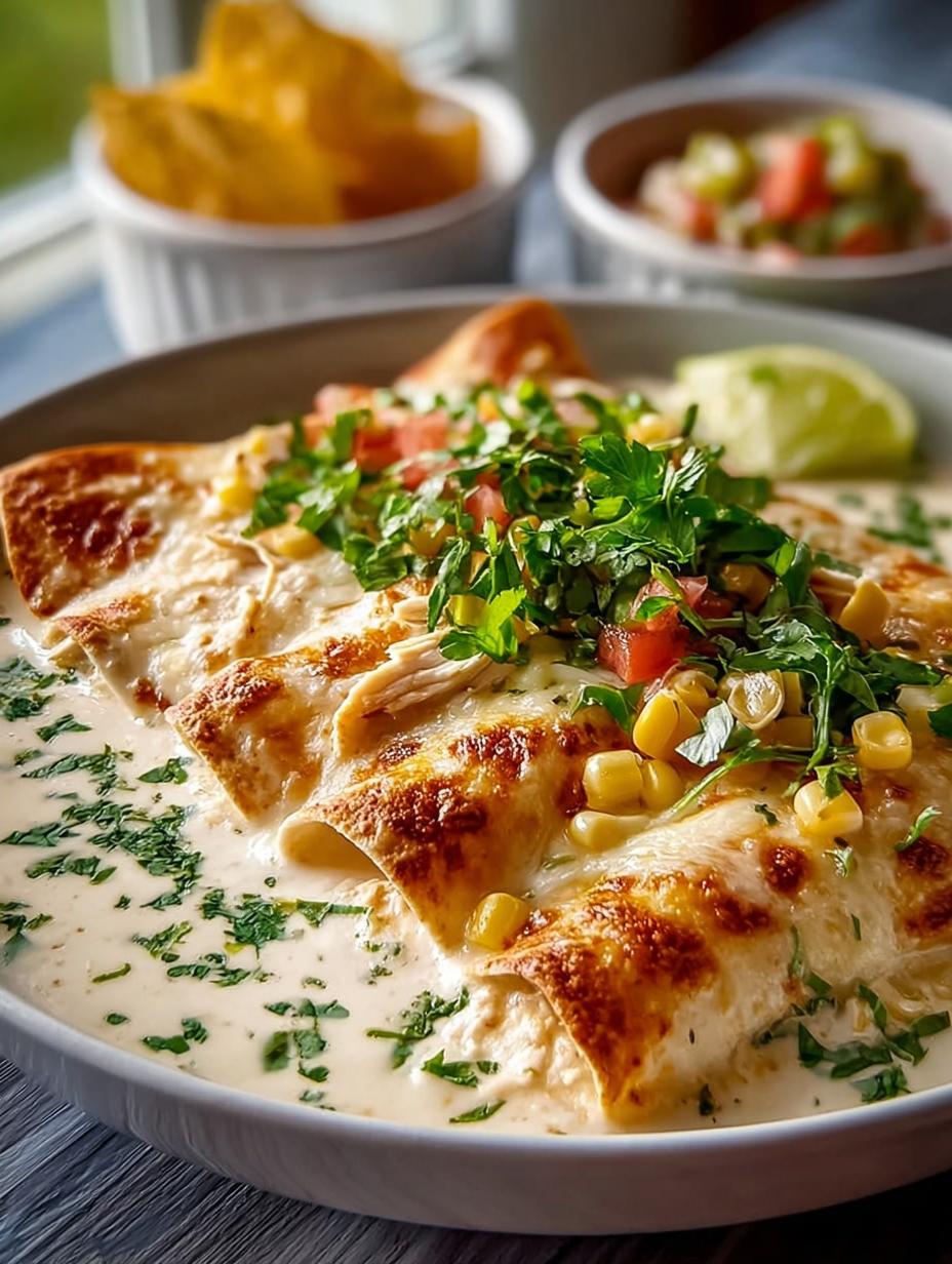 Creamy White Chicken Enchilada