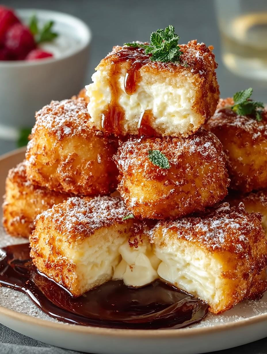 Crispy Fried Cheesecake Bites: 5 Irresistible Treats 6 Crispy Fried Cheesecake Bites: 5 Irresistible Treats - Crispy Fried Cheesecake Bites - additional detail