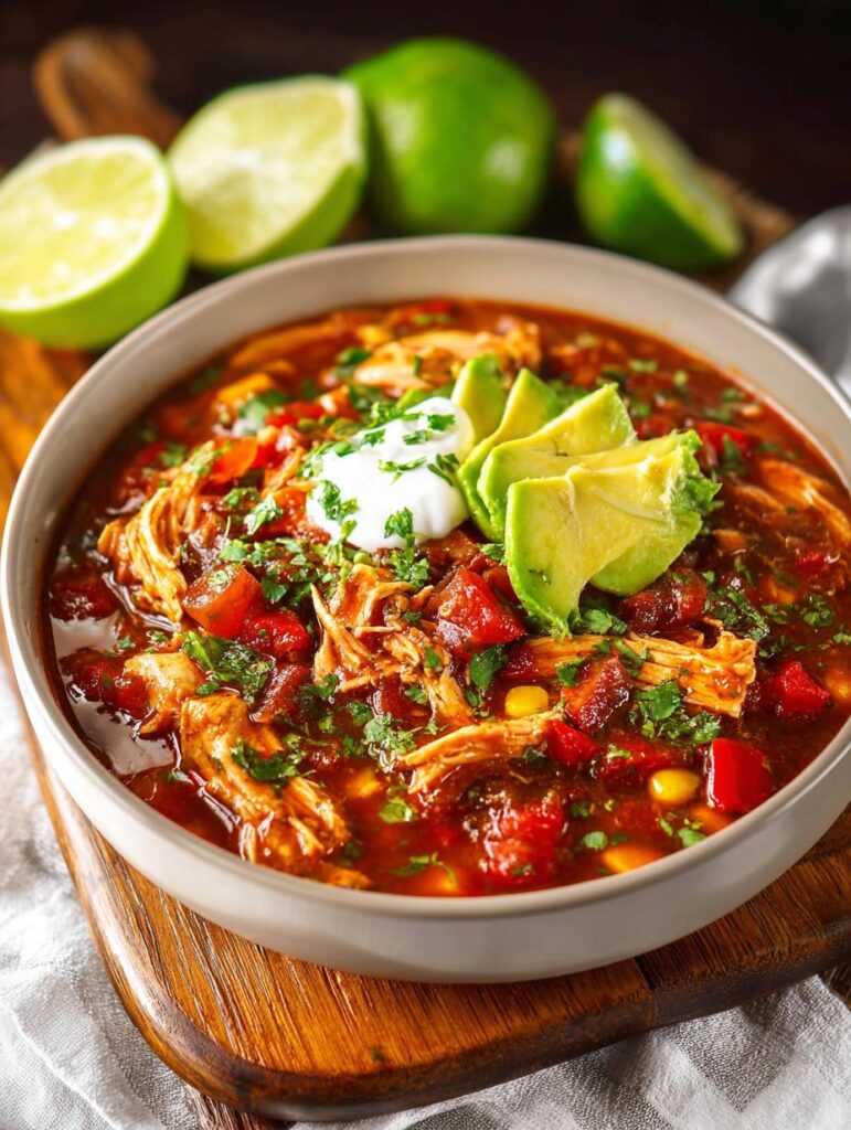 Crockpot Chicken Enchilada Soup