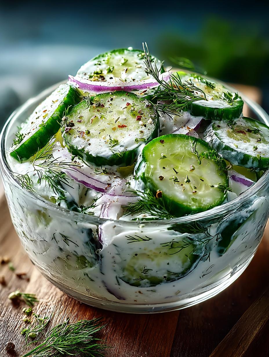 Delicious Dill Yogurt Cucumber Salad in 15 Minutes 6 Delicious Dill Yogurt Cucumber Salad in 15 Minutes - Dill Yogurt Cucumber Salad - additional detail