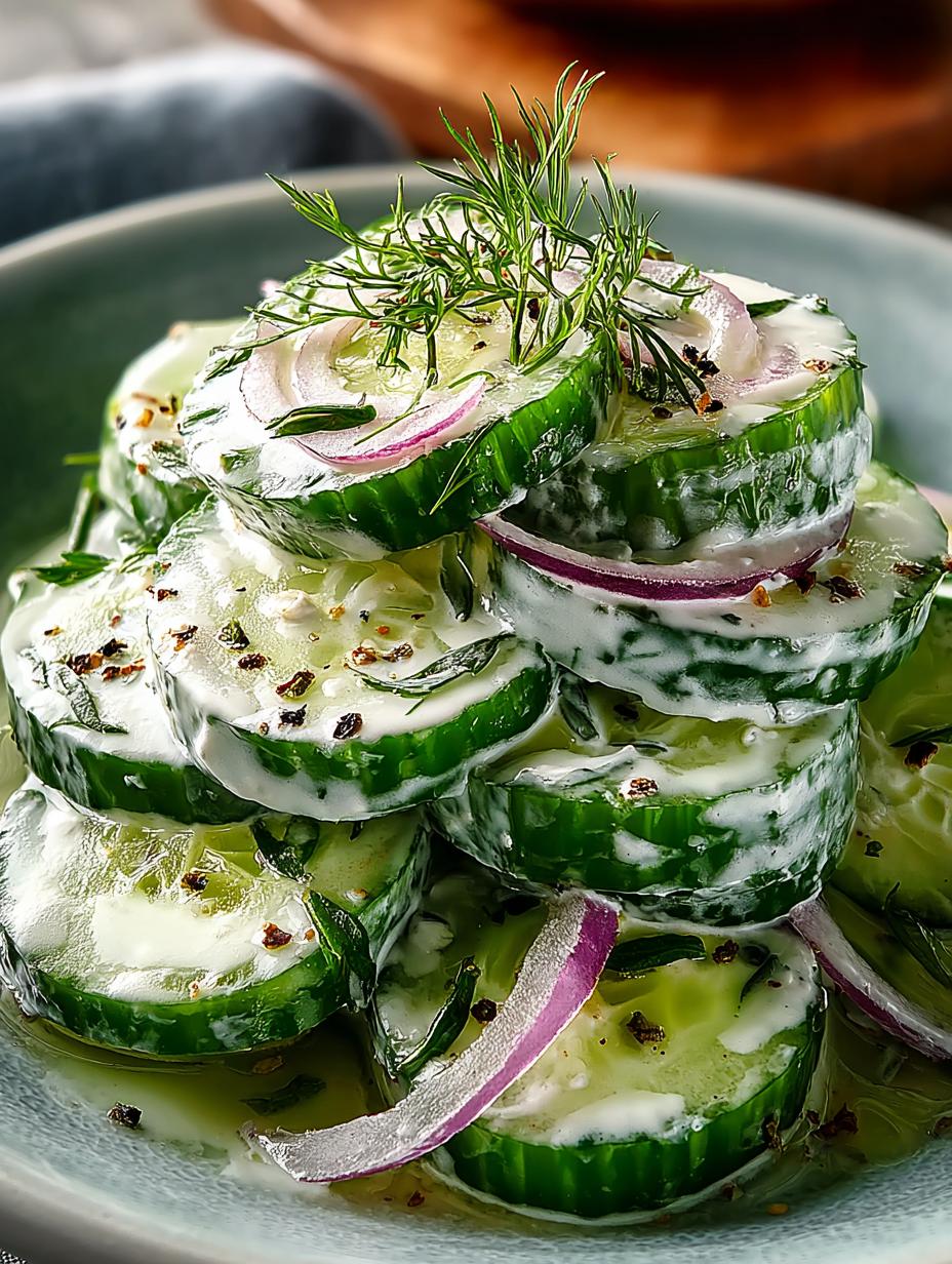Dill Yogurt Cucumber Salad
