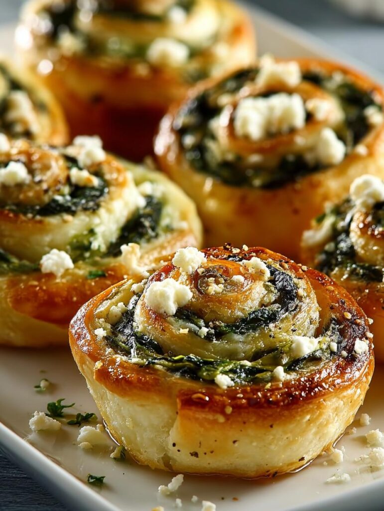 Feta Spinach Pinwheels