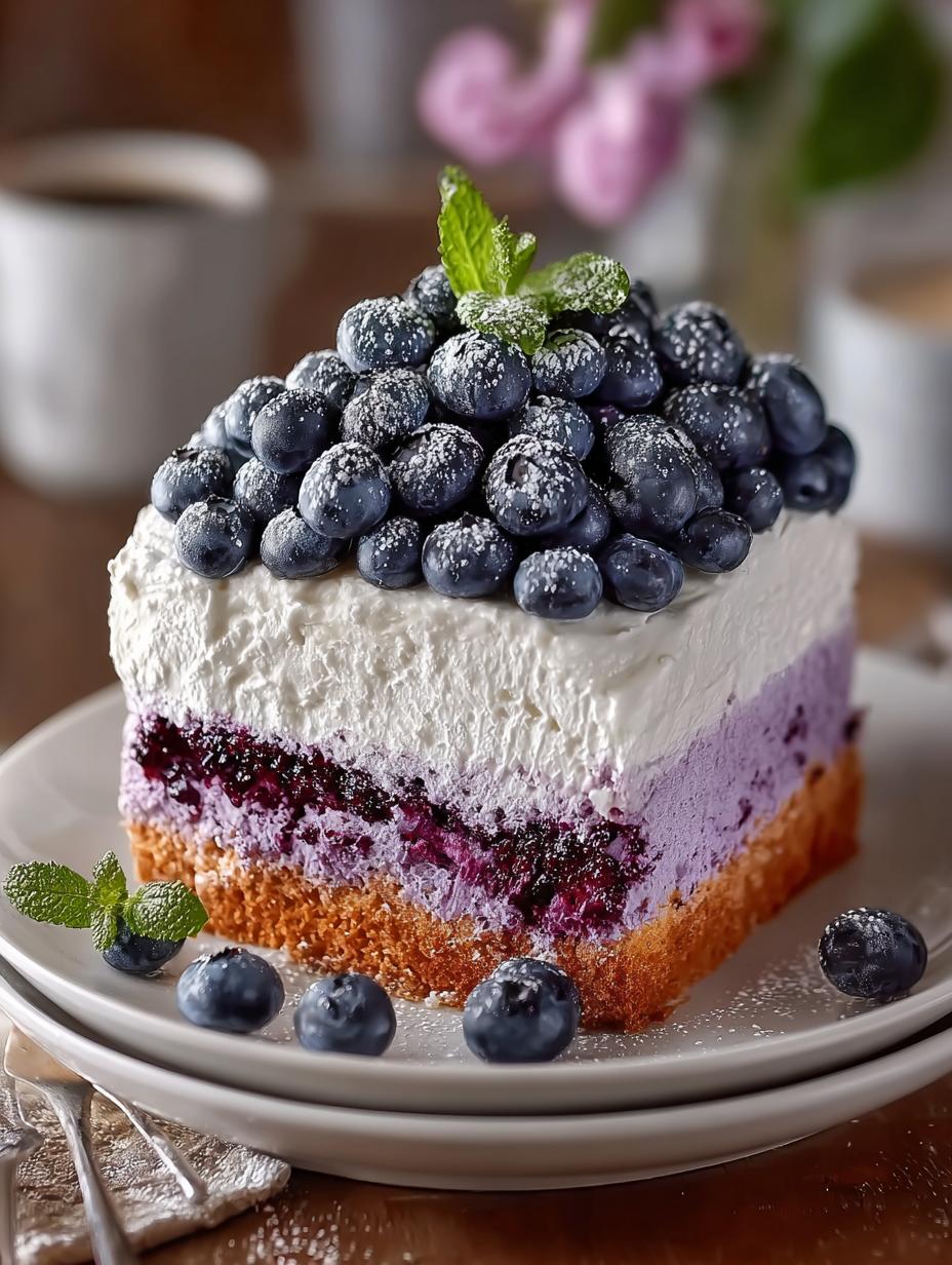 Fluffy Blueberry Chiffon Cake
