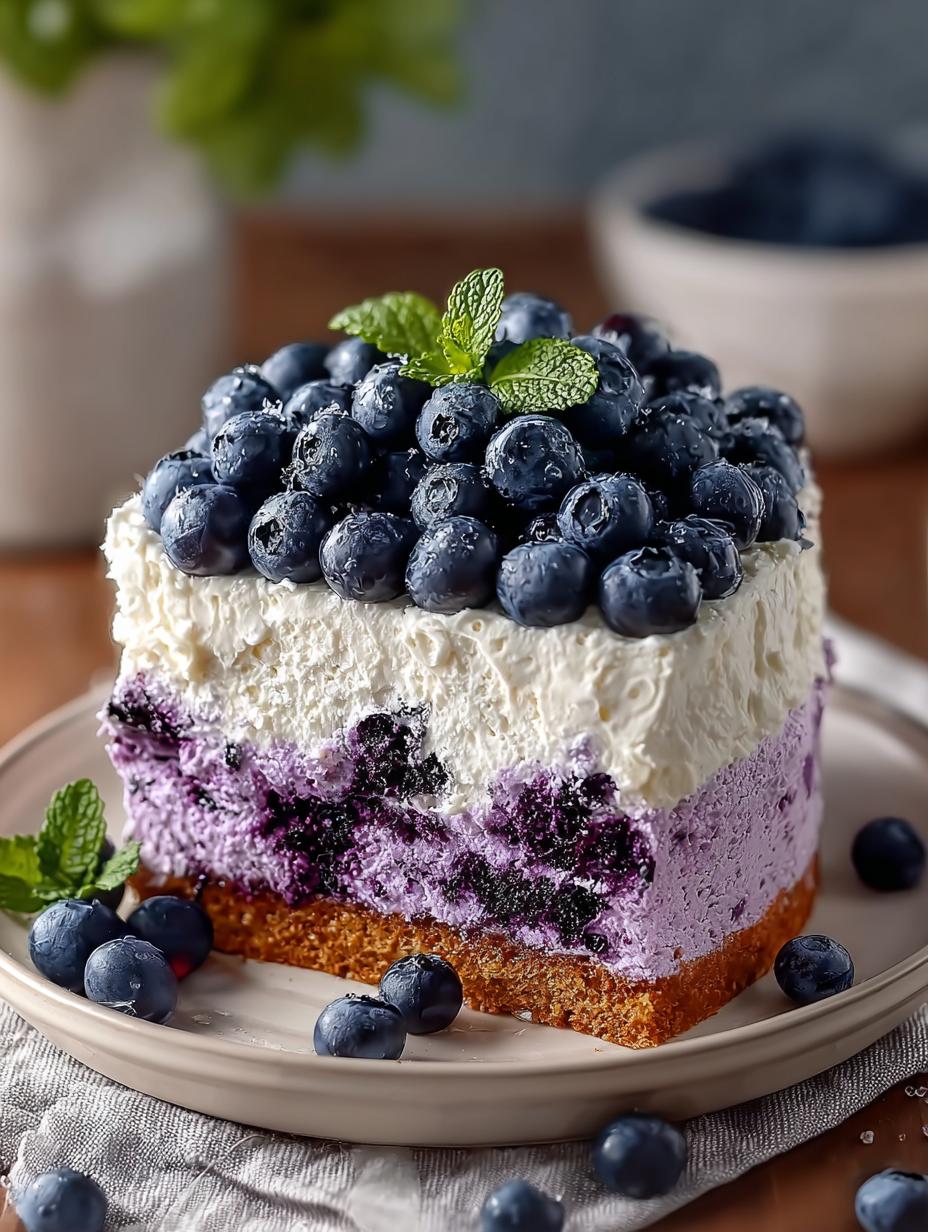 Fluffy Blueberry Chiffon Cake