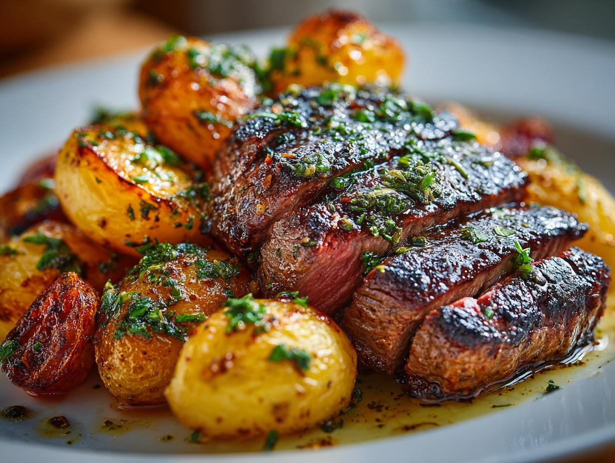 Garlic Butter Beef Potatoes
