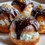Gold Dusted Chocolate Profiteroles