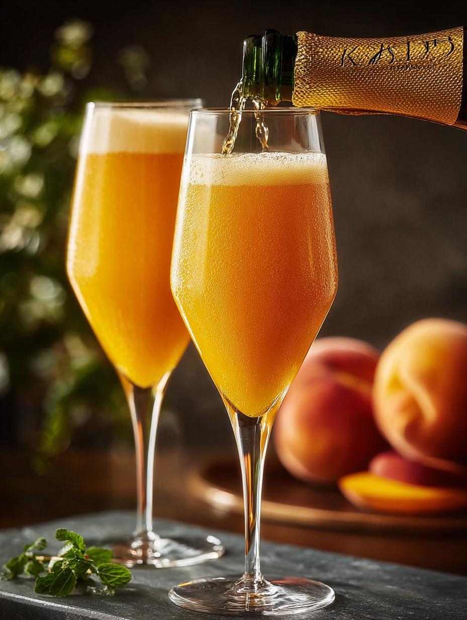 Hot Honey Peach Bellini: 5 Irresistible Sips - Hot Honey Peach Bellini - main visual representation