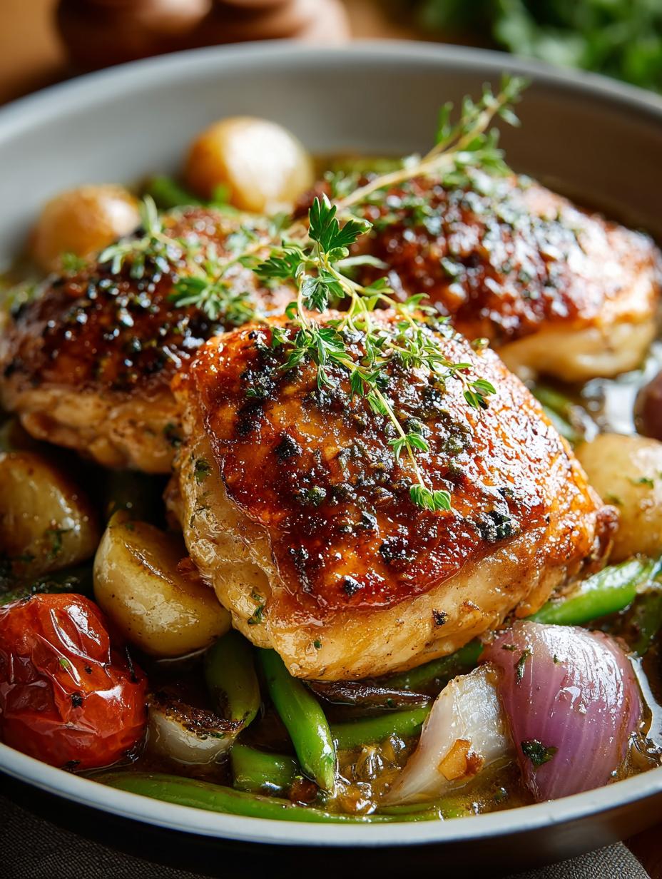 Delicious Irish Chicken served with herbs and creamy sauce