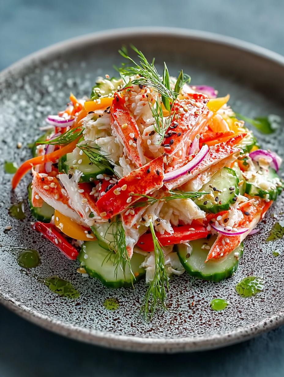 Kani Salad Japanese Crab served beautifully with panko breadcrumbs