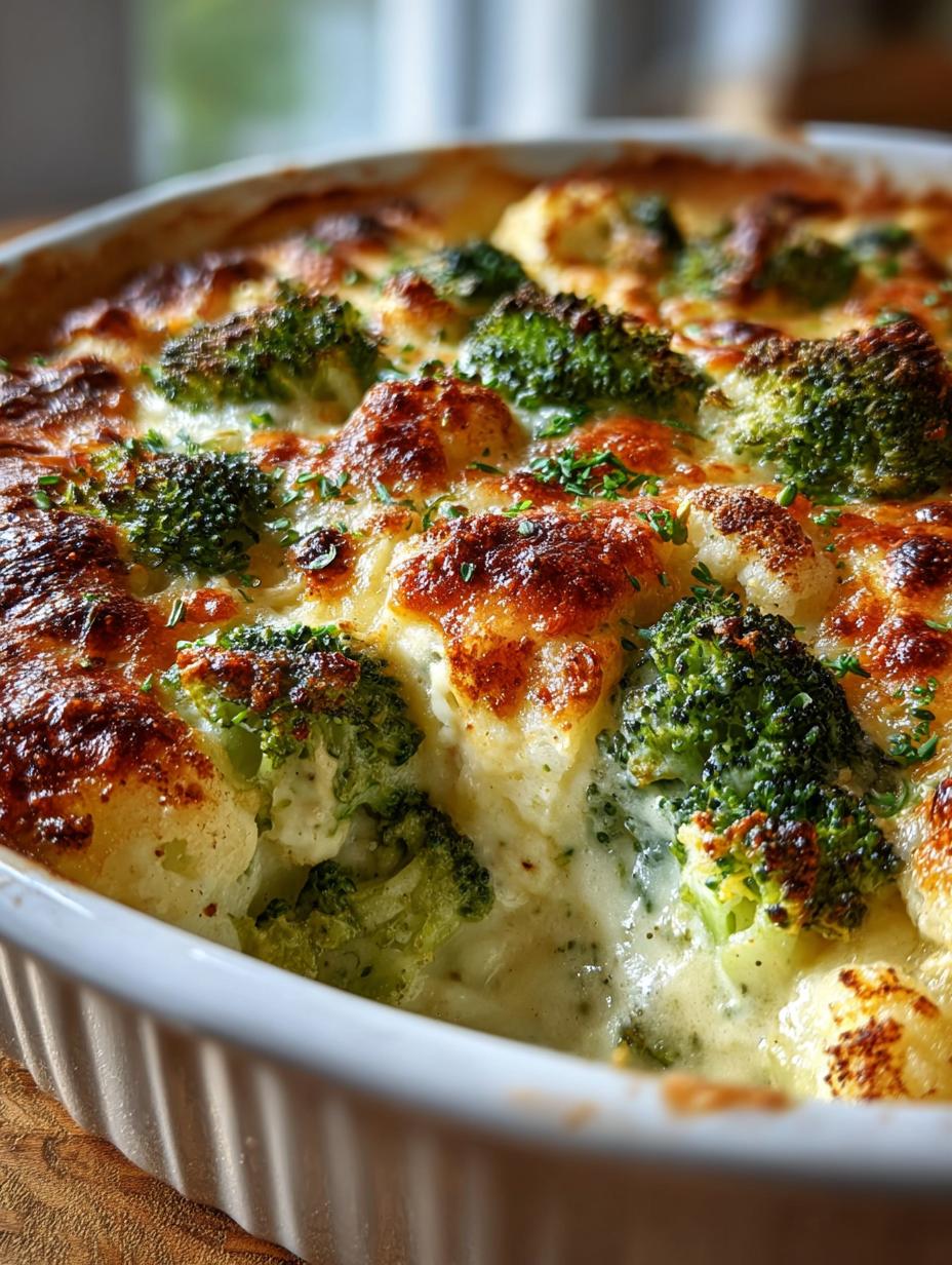 Keto Broccoli Cauliflower Gratin: 5 Cheesy Comforts - Keto Broccoli Cauliflower Gratin - main visual representation