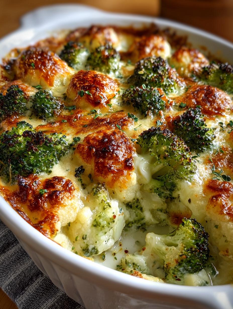 Keto Broccoli Cauliflower Gratin: 5 Cheesy Comforts - Keto Broccoli Cauliflower Gratin - additional detail