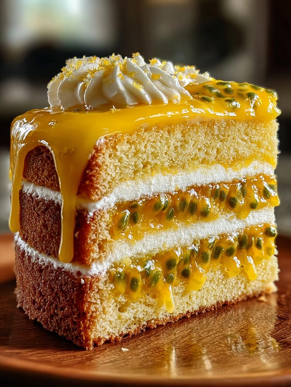 Luscious Passion Fruit Cake: 7 Steps to Tropical Bliss 6 Luscious Passion Fruit Cake: 7 Steps to Tropical Bliss - Luscious Passion Fruit Cake - additional detail