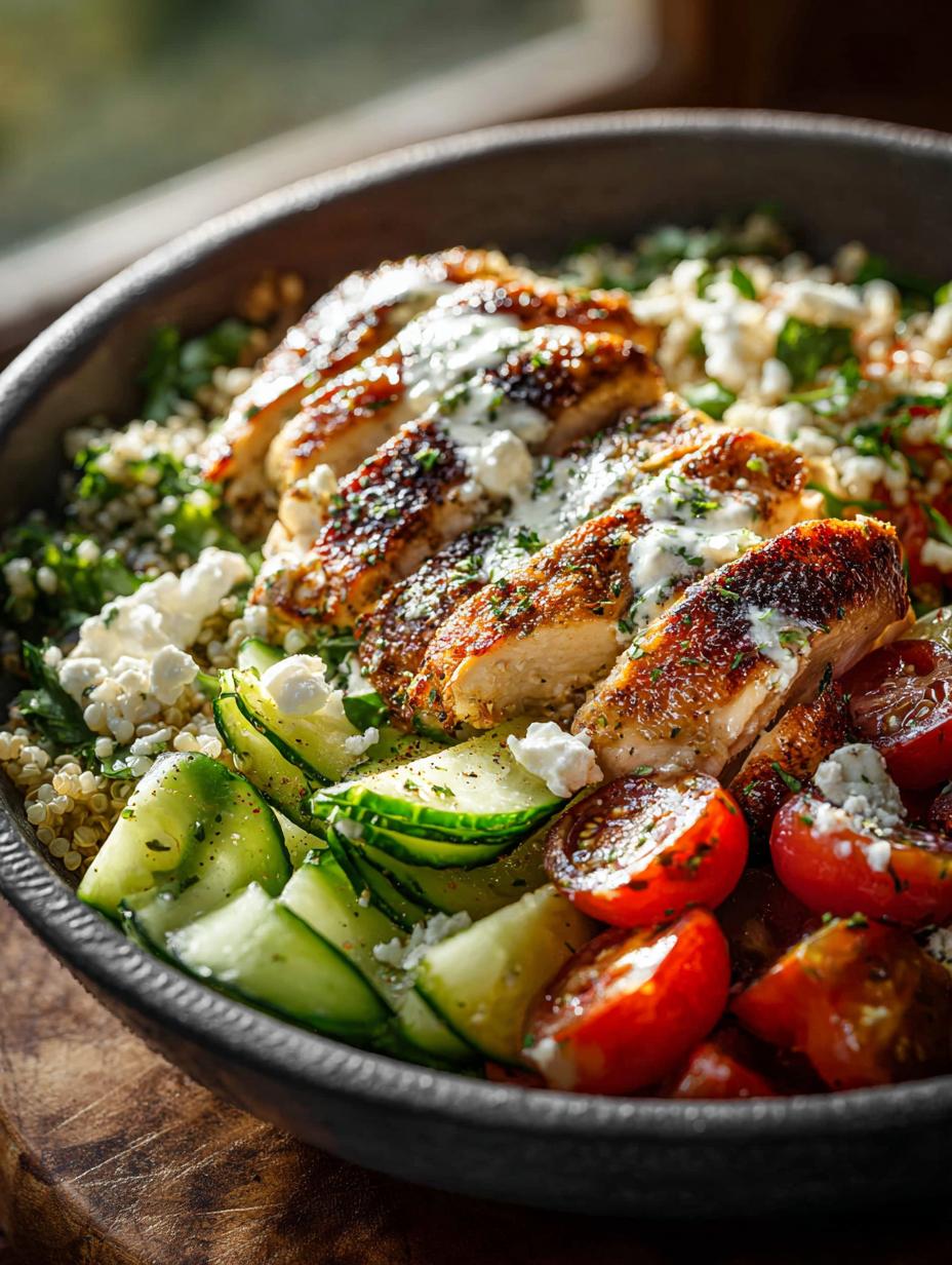Delicious Mediterranean Chicken Grain Bowl Recipe 5 Delicious Mediterranean Chicken Grain Bowl Recipe - Mediterranean Chicken Grain Bowl - main visual representation