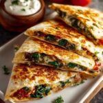 Mediterranean Quesadillas with Spinach