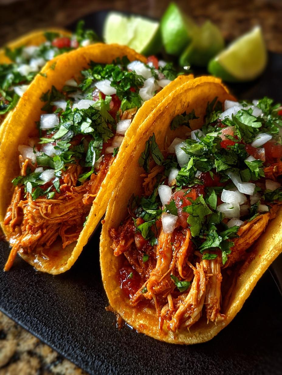 Mexican Shredded Chicken Tacos