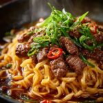 Mongolian Ground Beef Noodles