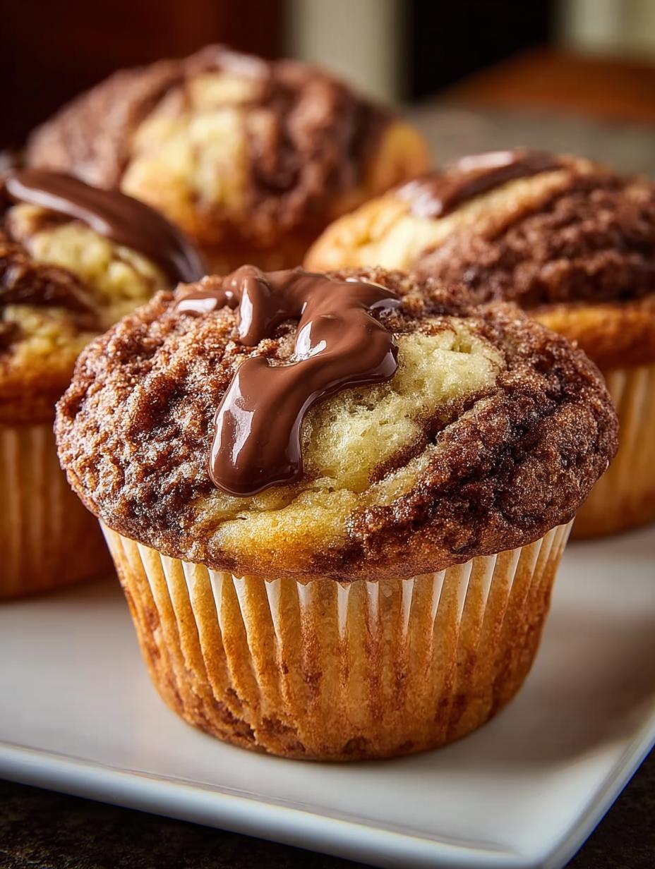 Nutella Banana Swirl Muffins