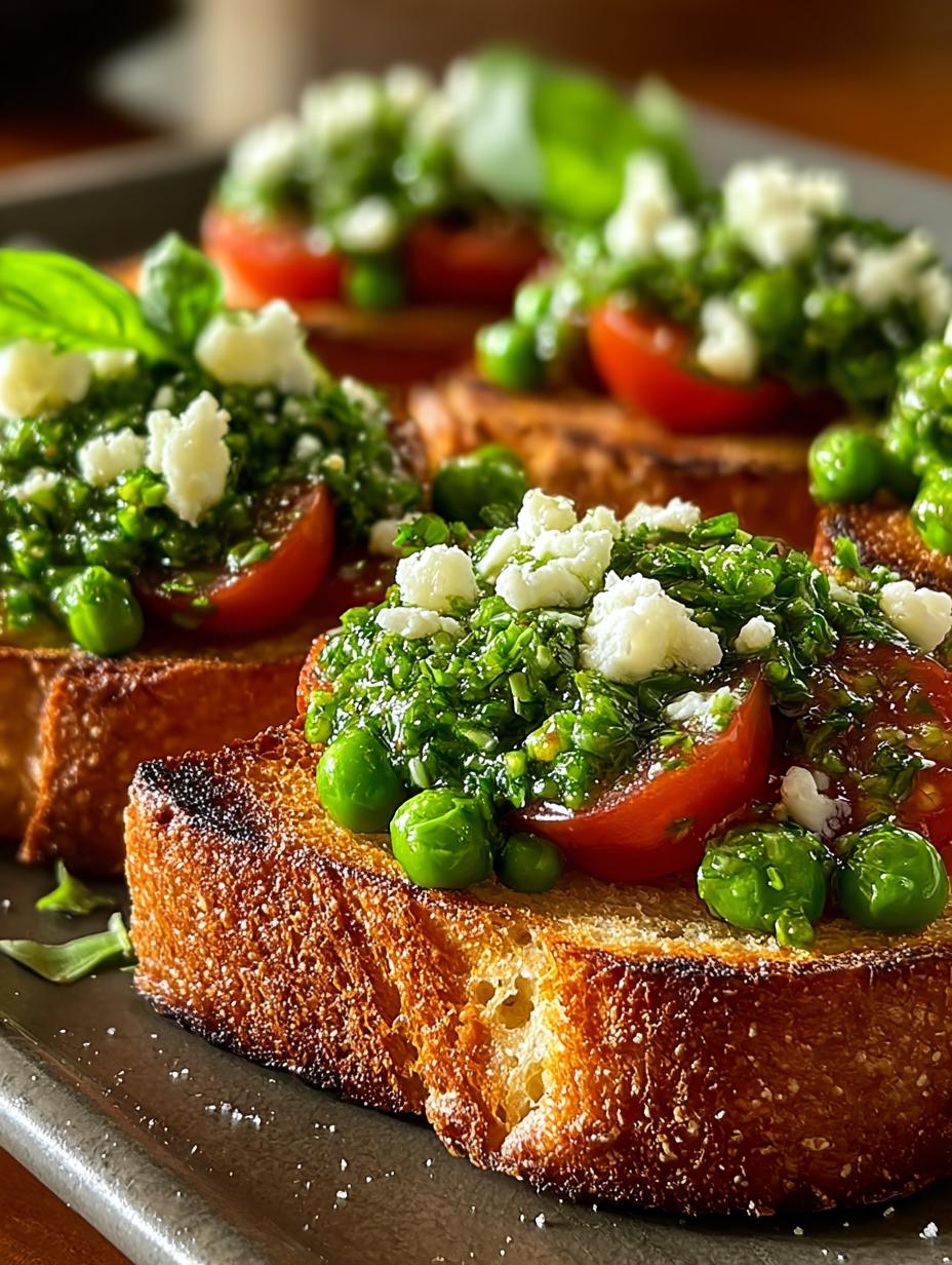 Vibrant Pea Bruschetta: A Fresh Spring Delight - Pea Bruschetta - main visual representation