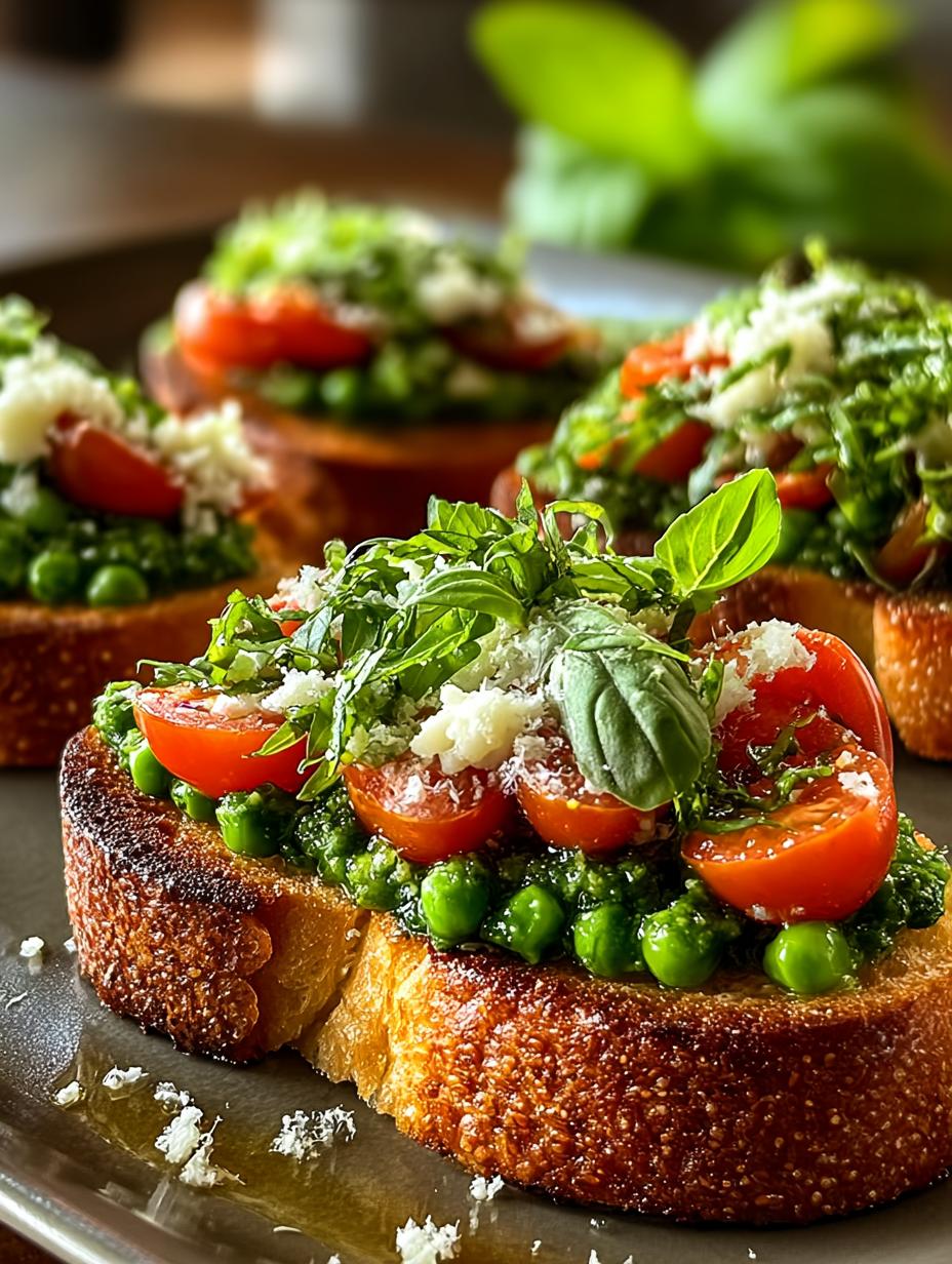 Pea Bruschetta